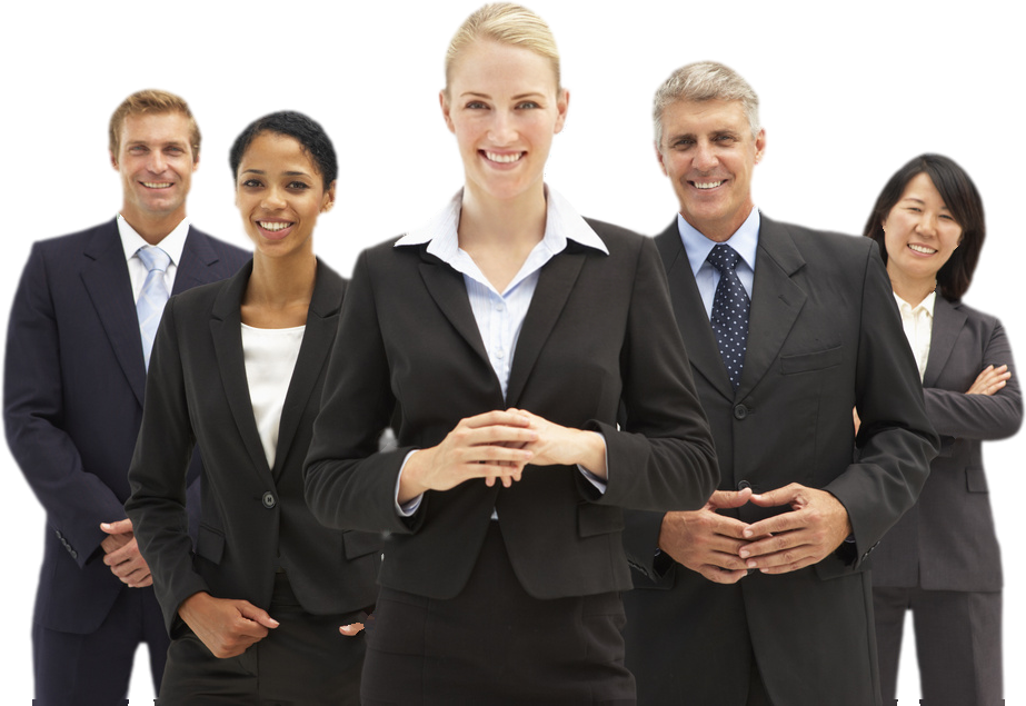 Diverse team of professionals ready for AI-era workforce change
