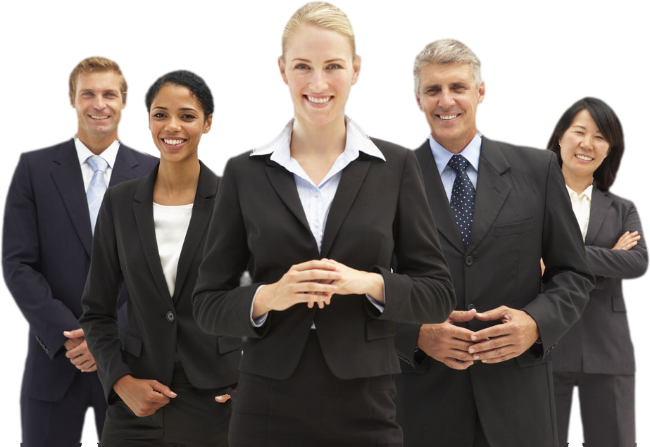 Diverse team of professionals ready for AI-era workforce change